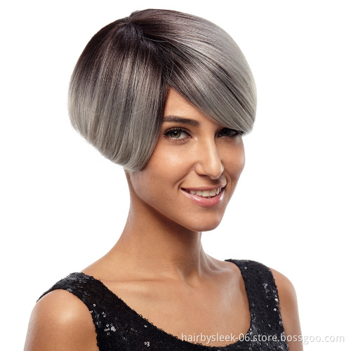 Rebecca fashion 8 inches Curl Short Straight hair Bob Synthetic Wigs wholesale Ombre Wigs Heat Resistant Hair For black Women